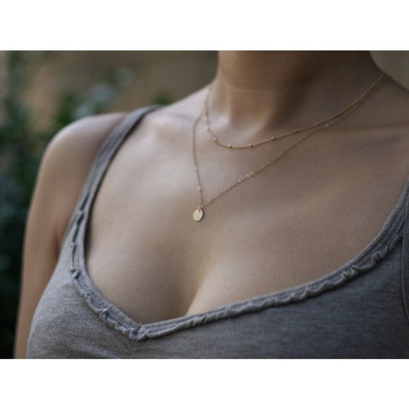 ❤️ 3/$30 Dainty Layered Coin Necklace - Picture 7 of 7